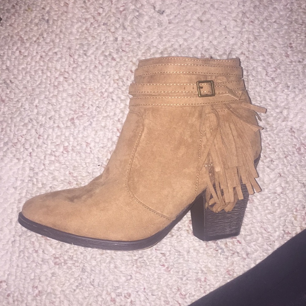 Tan booties
